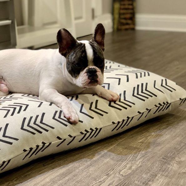 Dog-Bed-Pillow-Mudcloth-Frenchie