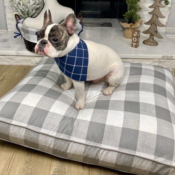 Grey-Check-Sprawler-Pet-Mattress