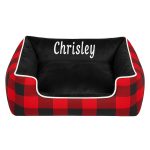 Black-minkey-Plaid-dog_bed