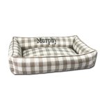 Farmhouse Check Snuggler Dog Bed