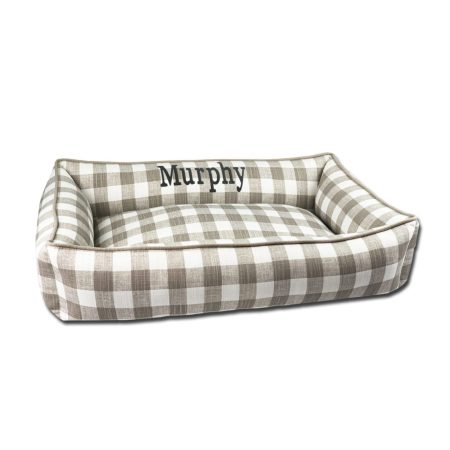 Farmhouse Check Snuggler Dog Bed